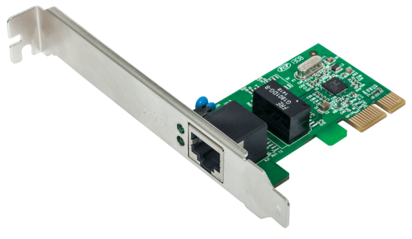 Network card, PCI Express, Gigabit Ethernet, 1x RJ45