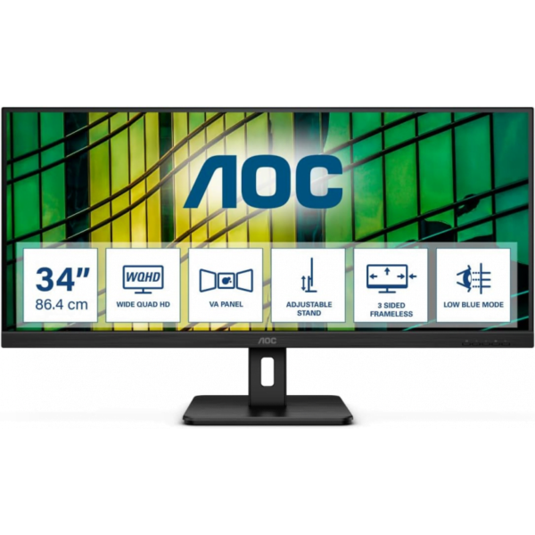 MONITOR AOC 34' WQHD HDMI 100HZ 4MS PRETO