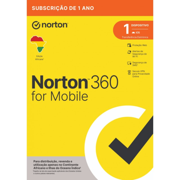 NORTON ANTIVIRUS 360 MOBILE 1-UTILIZADOR 1-DISPOSITIVO WRT DRMKEY FTP