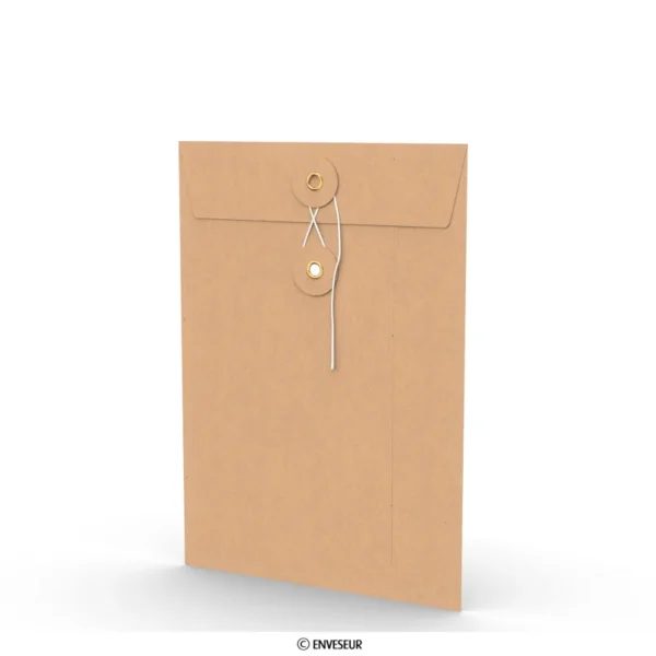 Envelopes  com Fecho De Cordas e Arruela e Janela Panoramica