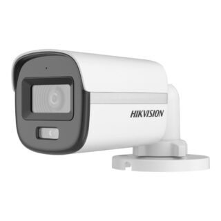 Câmara Hikvision Mini Bullet ColorVu 3K 3,6 mm Smart Hybrid Light com Áudio DS-2CE10KF0T-LPFS