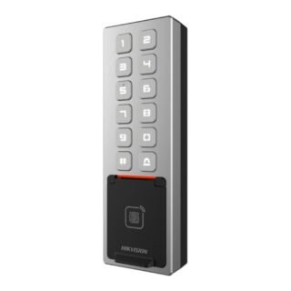 Terminal de Controlo de Acesso Hikvision com Impressão Digital, Cartão, PIN e Bluetooth DS-K1T805MBFWX