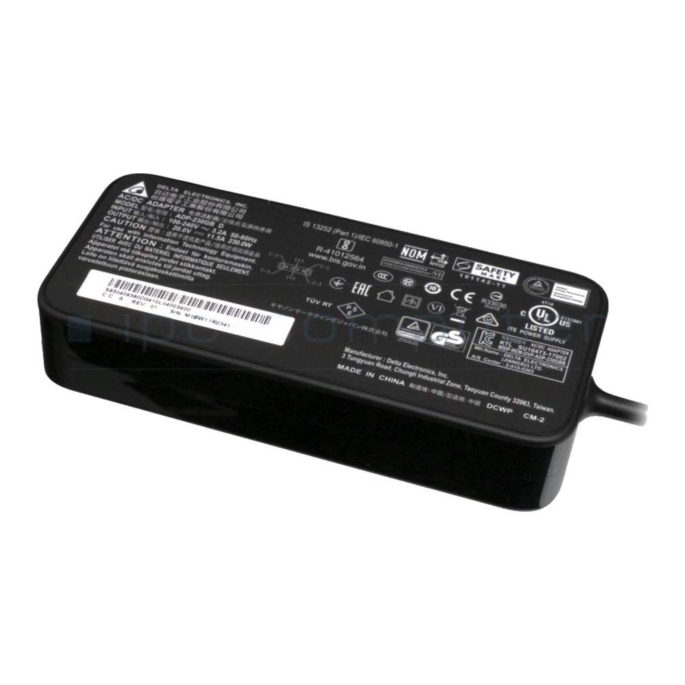 Carregador para Portátil MSI 280 W (20 V 14 A) ficha plana (flat tip)