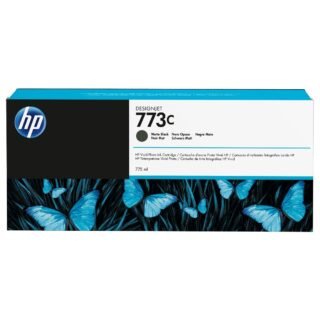 Tinteiro HP 773C Preto Mate 775 ml DesignJet C1Q37A – embalagem original HP