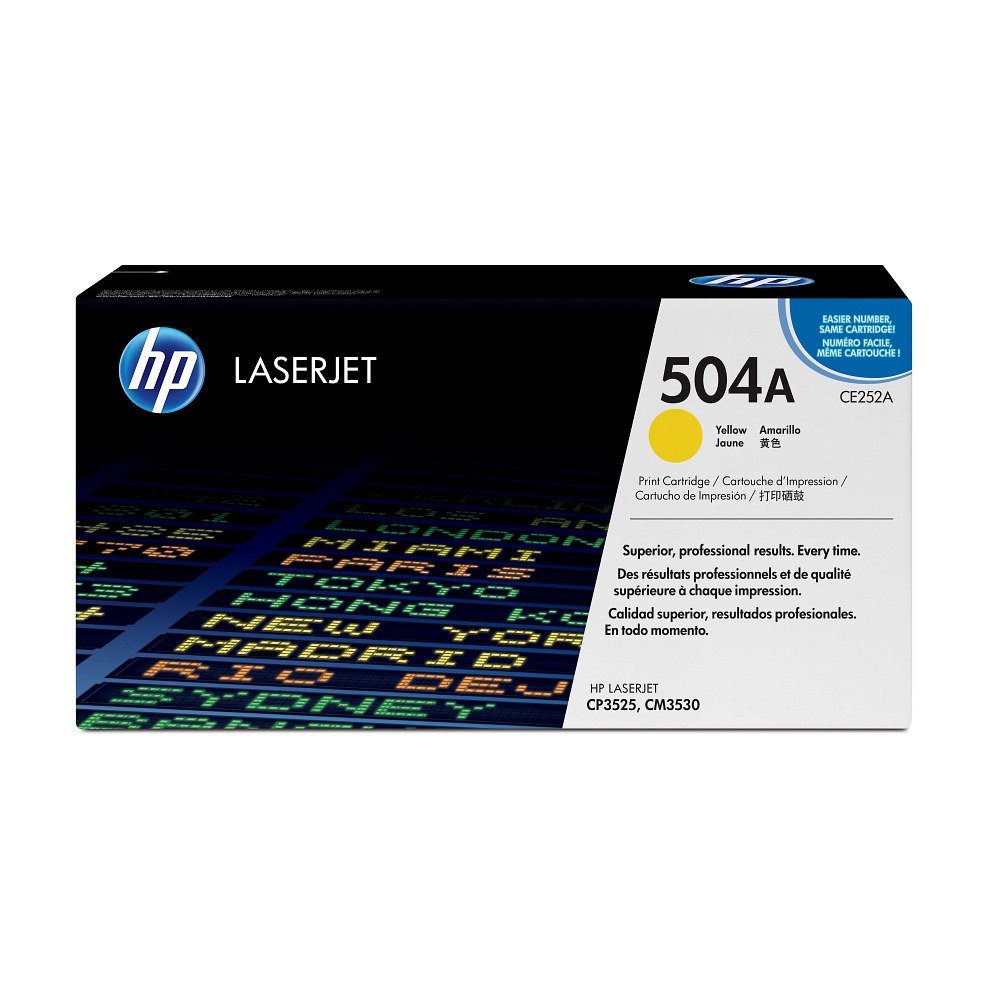Toner HP 504A Amarelo CE252A – embalagem original HP