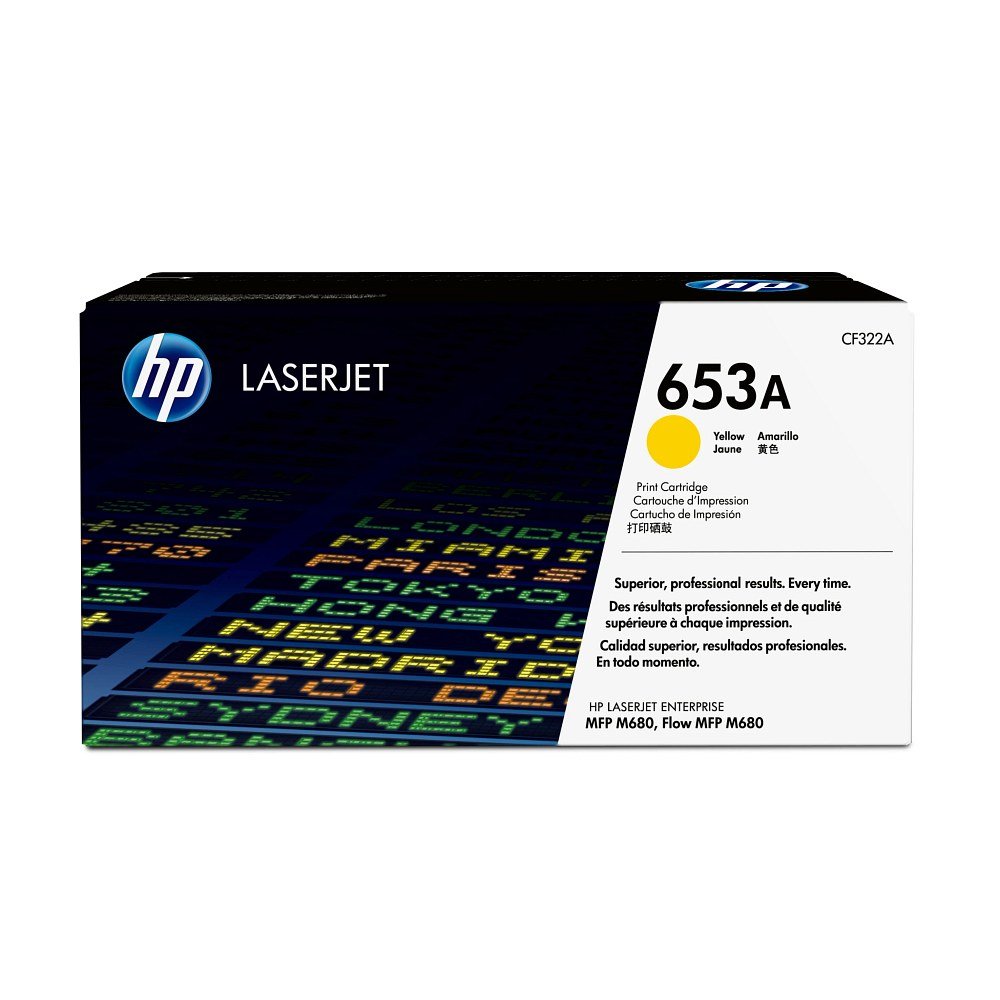 Toner HP 653A Amarelo CF322A – embalagem original HP