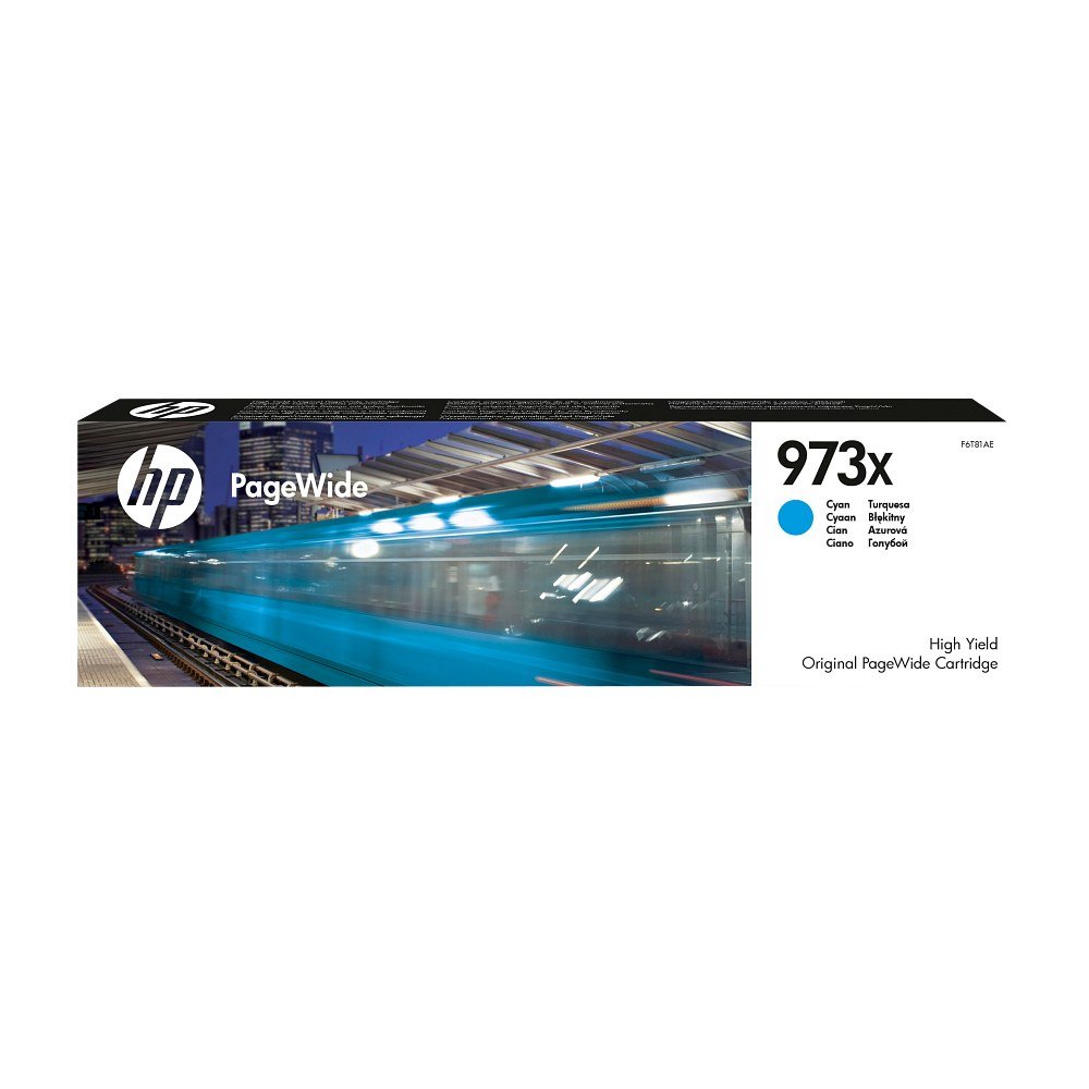 Tinteiro HP 973X Ciano PageWide F6T81AE – embalagem original HP