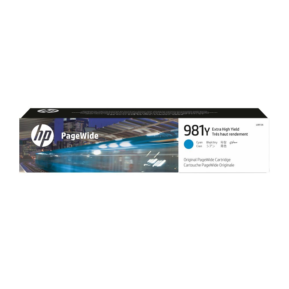 Tinteiro HP 981Y Ciano PageWide L0R13A – embalagem original HP
